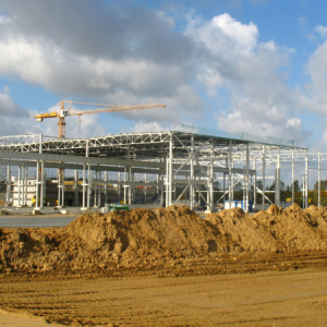 Construction of a Factory Building Small